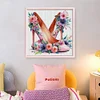 Flower High Heels-11CT Stamped Cross Stitch 40*40cm/15.75*15.75in