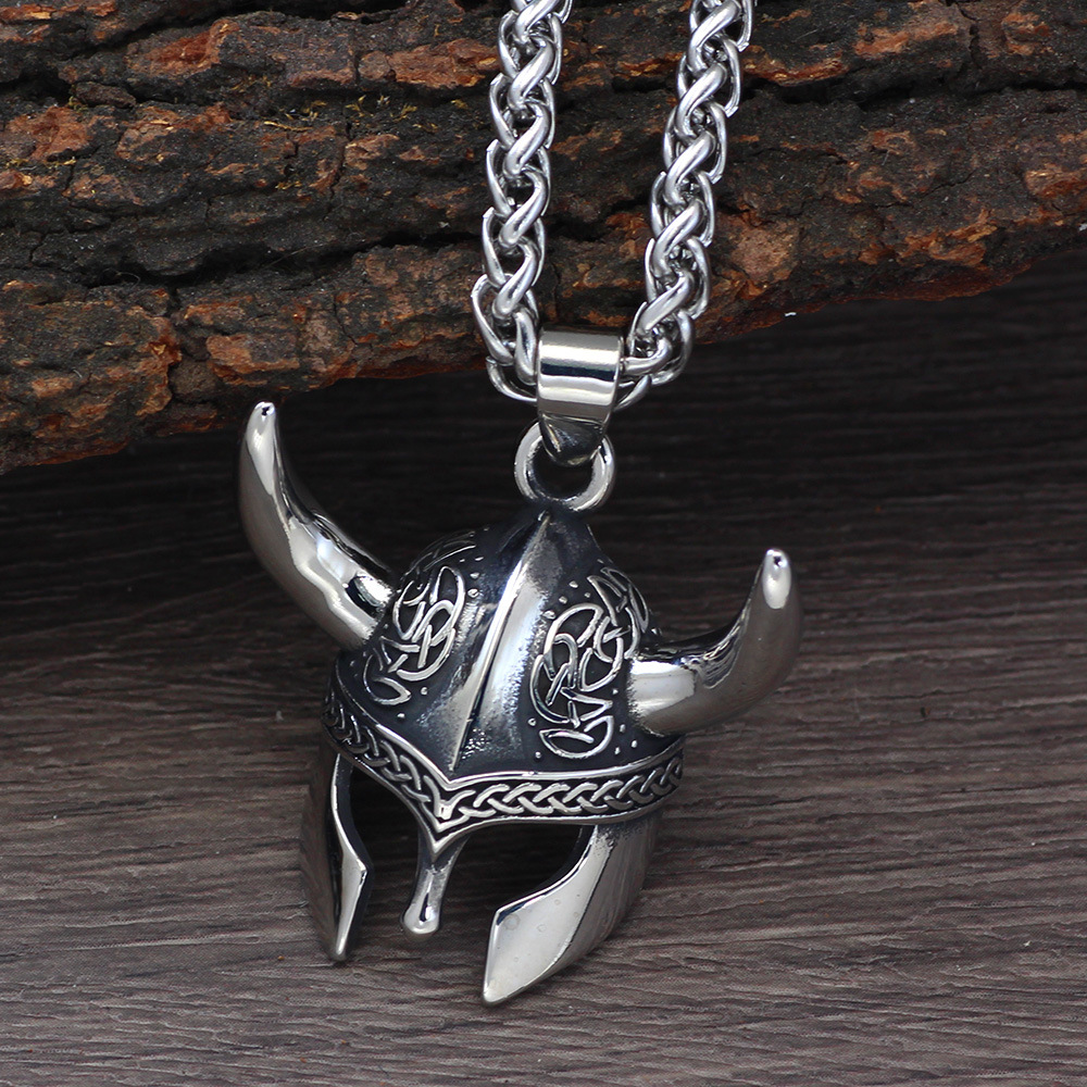 Viking Helmet Warrior Retro Necklace