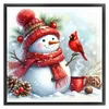 Snowman And Bird-11CT Stamped Cross Stitch 50*50cm/19.69*19.69in