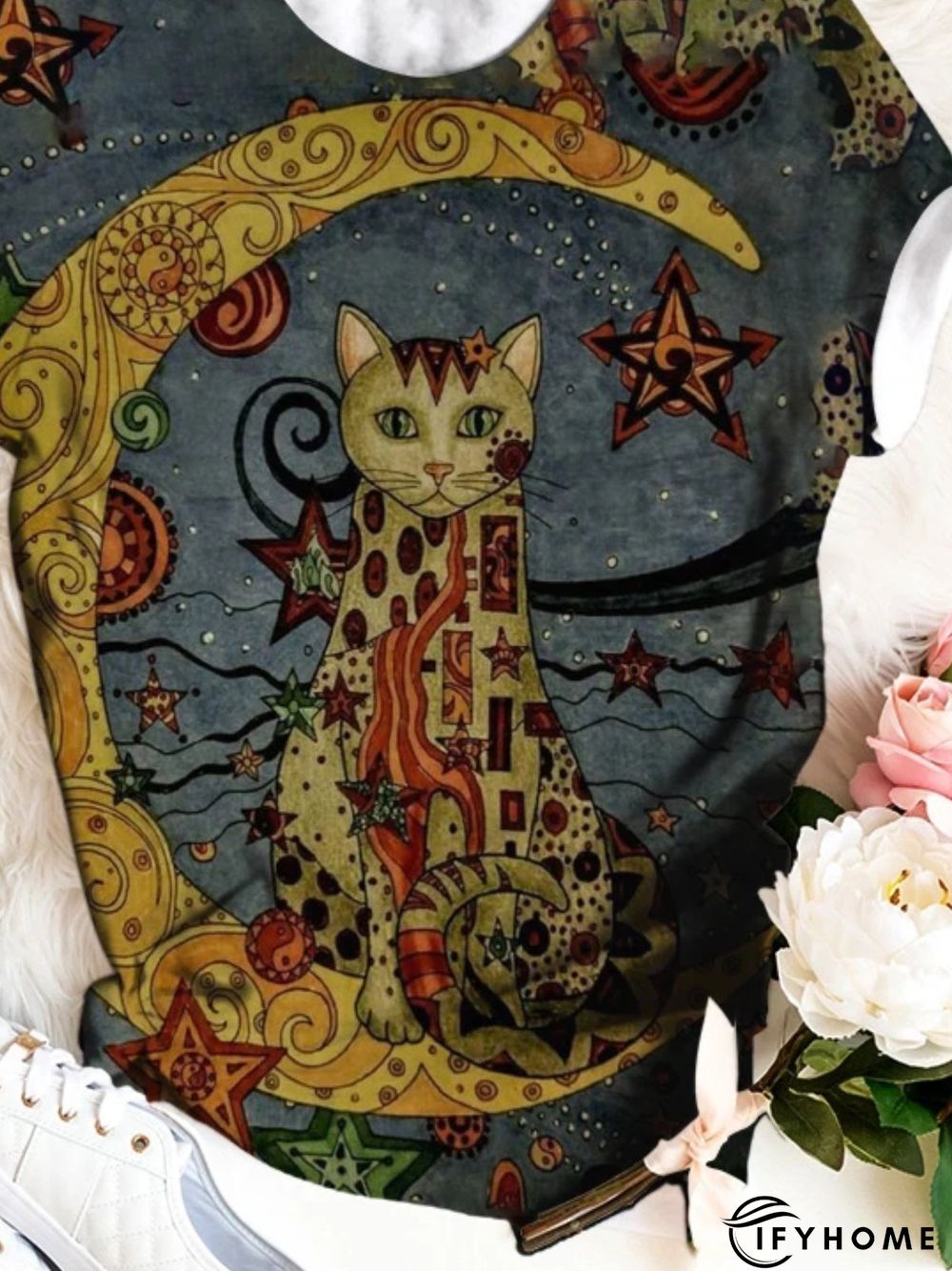 Casual Short Sleeve Round Neck Top | IFYHOME