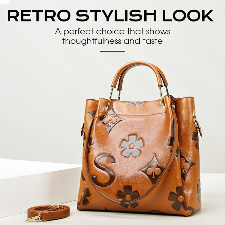 ⏳Limited time 50% discount💥Large-Capacity Vintage Embossed Bucket Bag