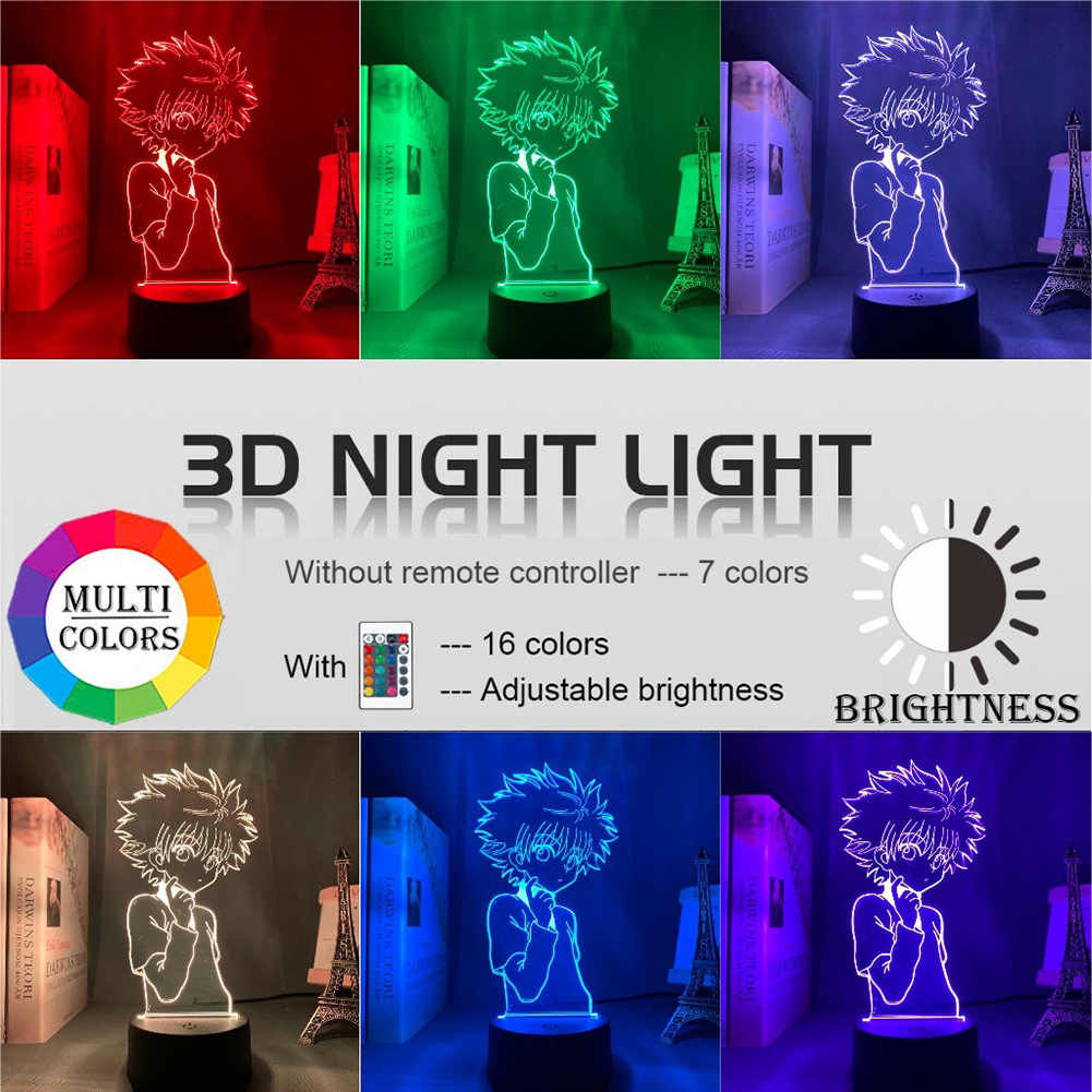 

Anime Figure 3D Night Light LED Touch Remote Desk Lamp for Kids Room Decor, 501 Original