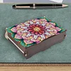 (US Local)Diamond Painting Storage Box DIY 5D Diamond Painting Jewelry Box (Flower C)