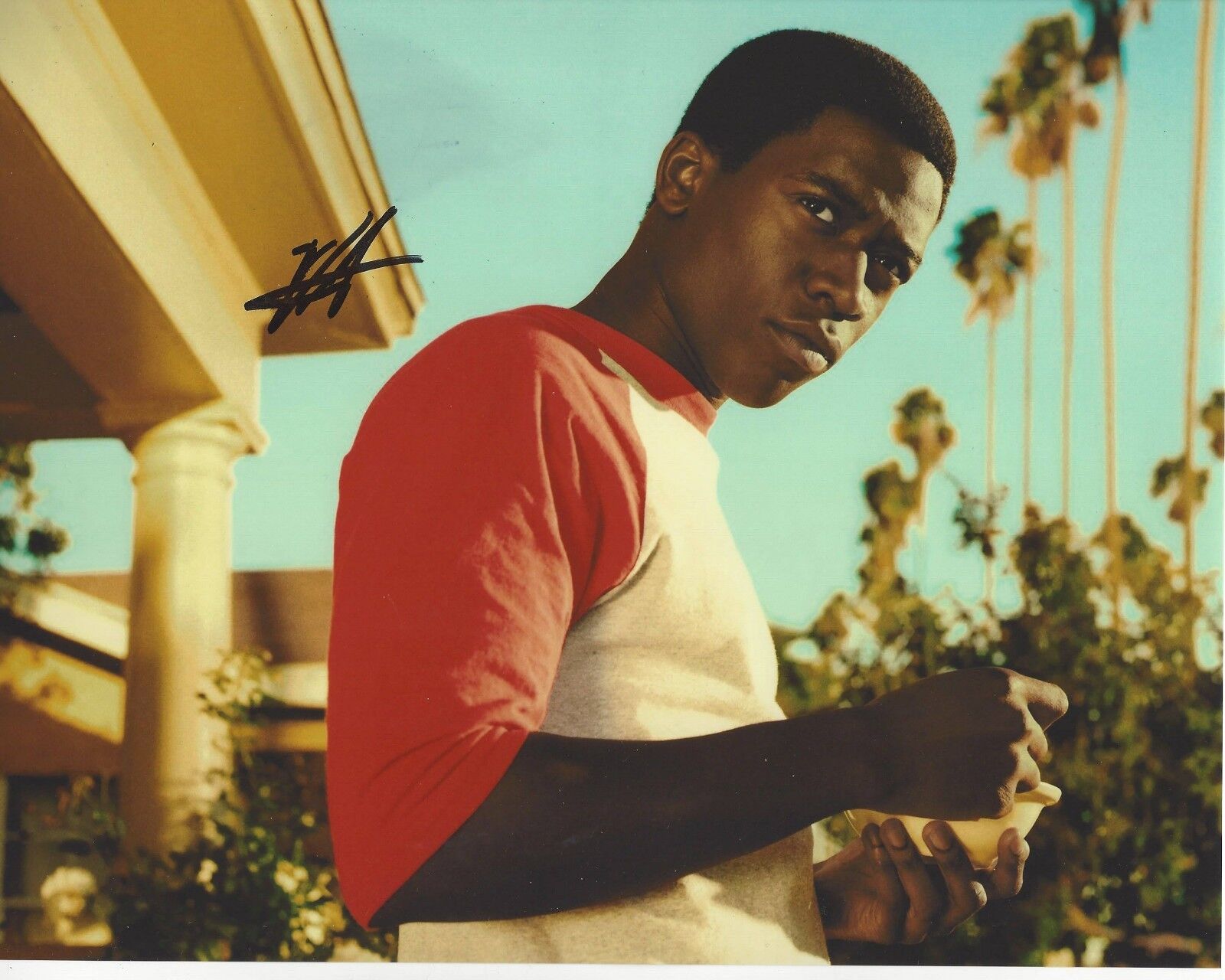 ACTOR DAMSON IDRIS SIGNED AUTHENTIC SNOWFALL 8X10 Photo Poster painting W/COA FRANKLIN SAINT