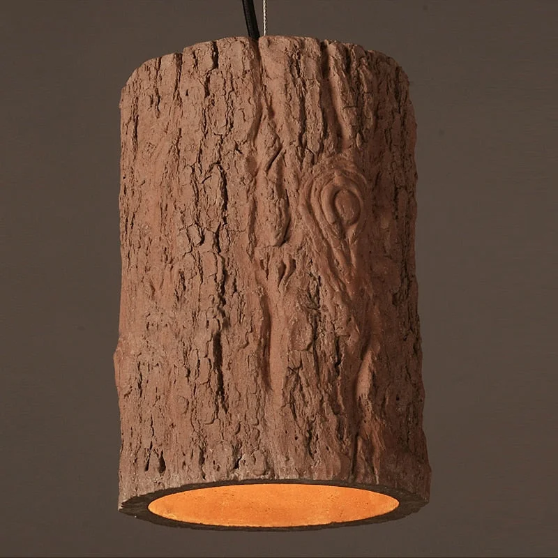 Retro Loft Nordic Stump Style Cement Pendant Lights Modern Led E27 Cord Pendant Lamp For Restaurant Living Room Bedroom Kitchen