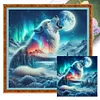 Aurora Wolf-11CT Stamped Cross Stitch 40*40cm/15.75*15.75in tapestrymarket