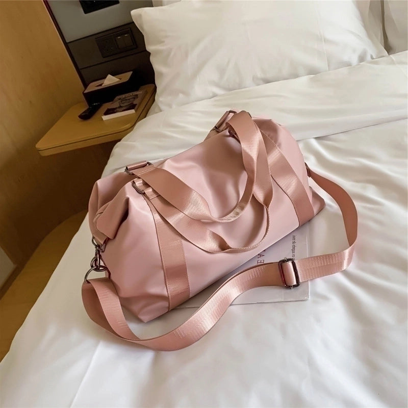 Unisex Vacation Solid Color Nylon Waterproof Travel Bags