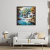 Forest Waterfall-11CT Stamped Cross Stitch 45*45cm