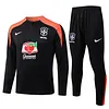 Joyfball 2025/2026 Brazil Half-Pull Training Suit Black Football Shirt 1:1 Thai Quality