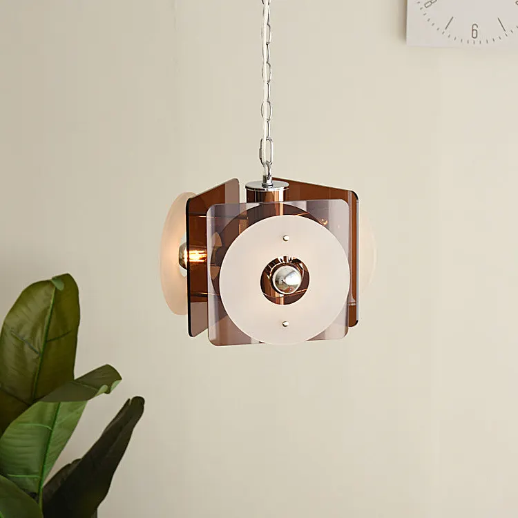 Middle Century Danish Art Glass Pendant Light