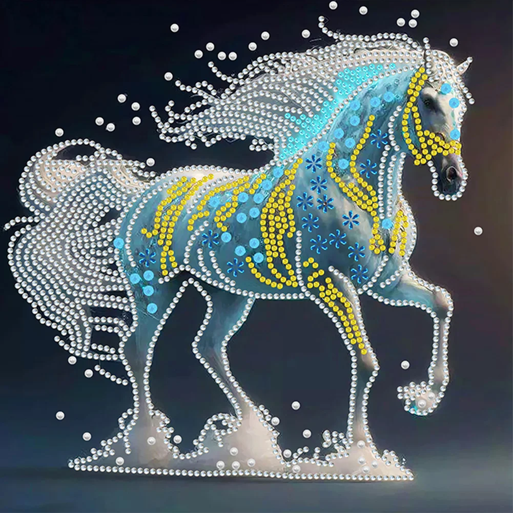 Diamond Painting - Partial Special Shaped Drill - Horse(30*30cm)