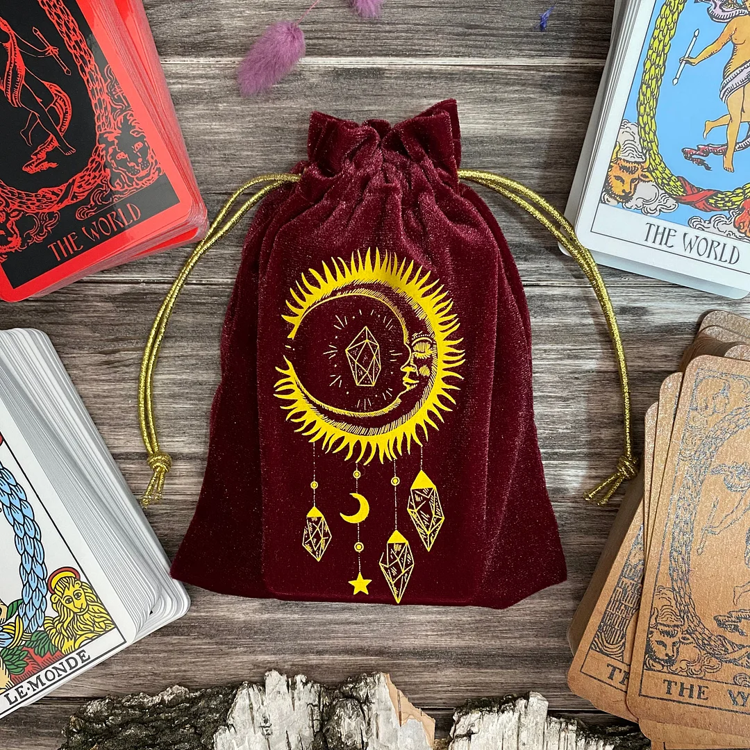 Red & Gold Tarot Cards Bag