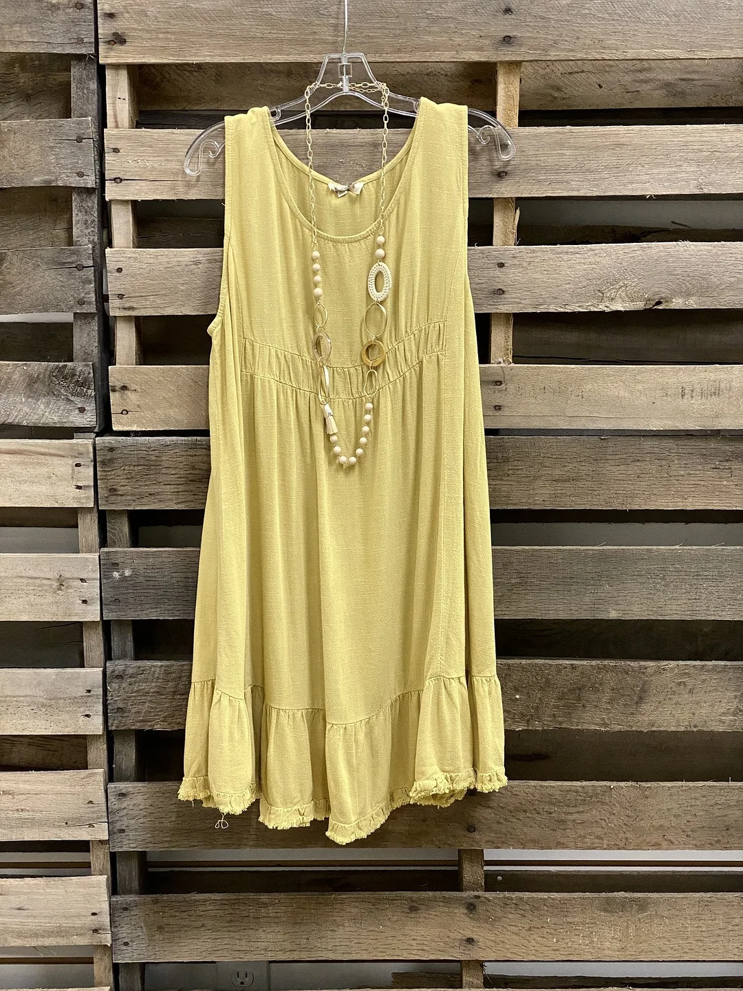 Western U Neck Basic Sleeveless T-Shirt Dress