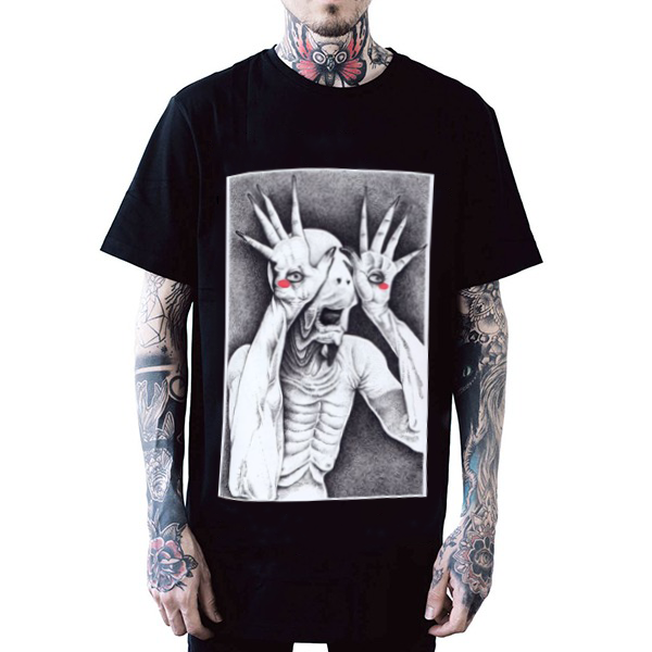 Fashion Heavy Metal Rock Printed Round Neck T-Shirt