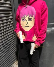 Harajuku john died graphical print hoodies women goth y2k tops hiphop oversized streetwear gothic clothes tracksuit men clothing