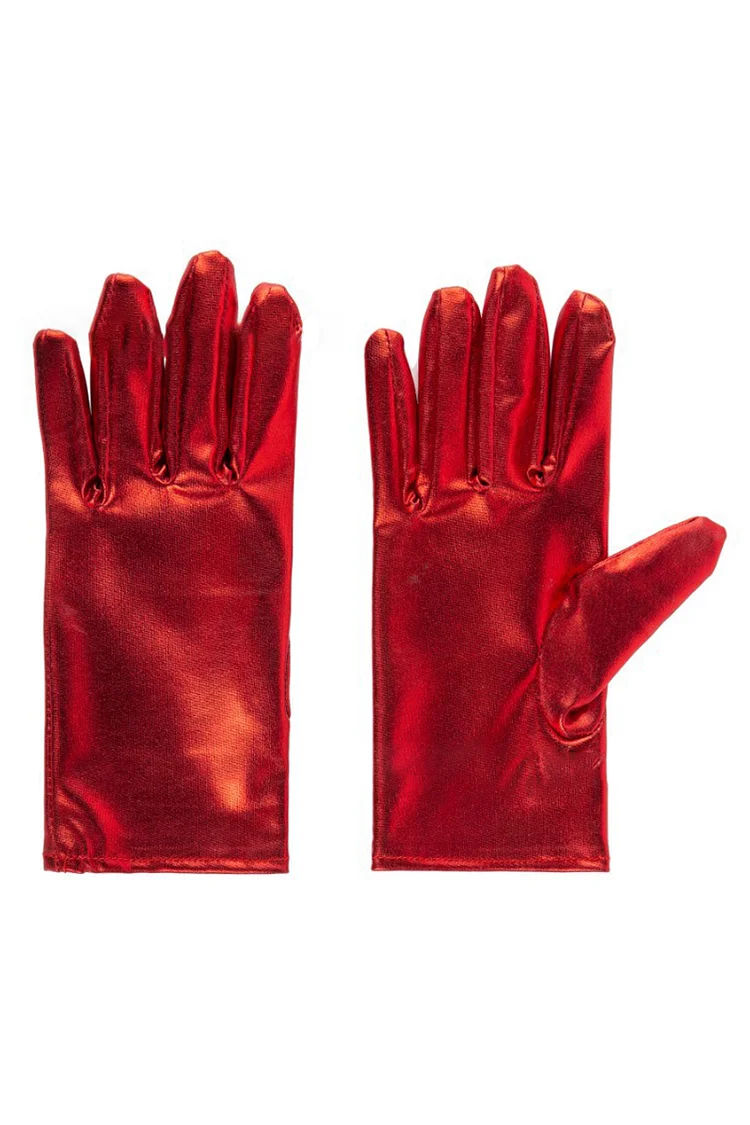 PU Leather Full Finger Short Gloves