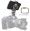 Magnesium Alloy Hot And Cold Shoe With Screen As Mobile Phone Holder, Swivel Bracket For Micro-SLR Camera