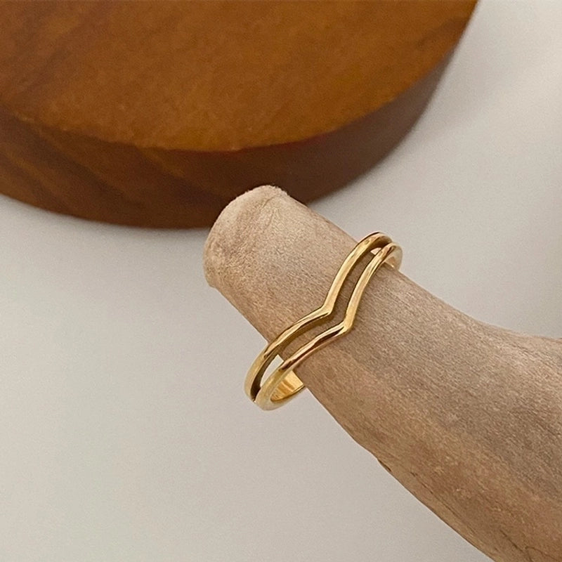 Elegant Minimalist Solid Color Titanium Steel Rings