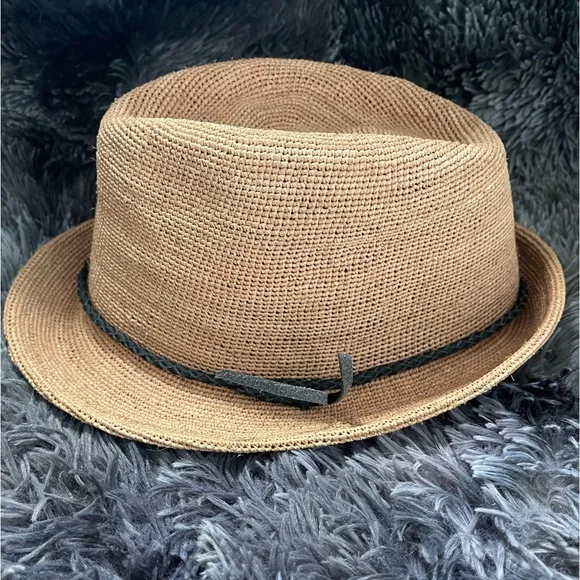 【Brad Pitt same style!】Can be rolls up for packing- Goorin Bros Morning Glory Raffia Straw Trilby Fedora