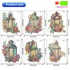 6PCS Diamond Painting Xmas Stickers Christmas Lamp Window