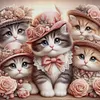 (Multi-Style) Flowers Cats-11CT Stamped Cross Stitch 50*50cm/19.69*19.69in tapestrymarket