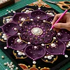 DIY Pearl Painting Purple Mandala for Home Decor with Frame(30*30cm)