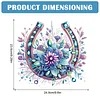 (US Local)Acrylic Special Shape Flowers Horseshoe 5D DIY Diamond Painting Dots Pendant