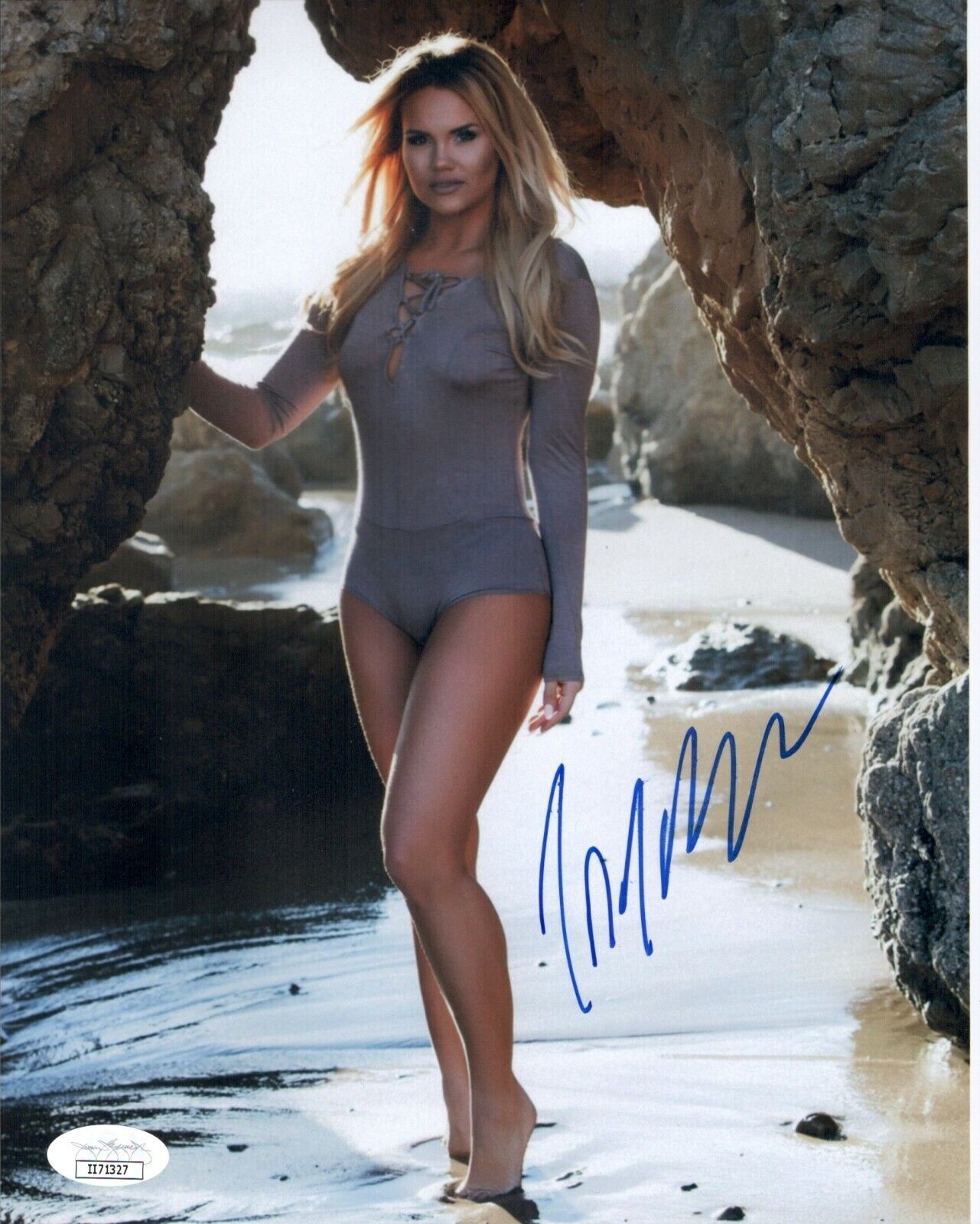 INE BACK Hand Signed Hot SEXY Model 8x10 Photo Poster painting IN PERSON Autograph JSA COA Cert