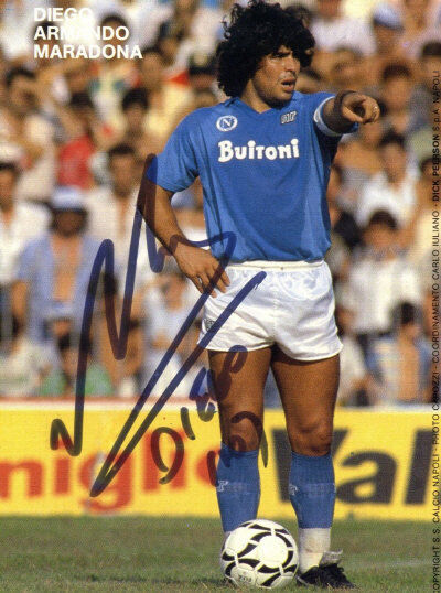 DIEGO MARADONA Signed Photo Poster paintinggraph - Napoli / Argentina - preprint