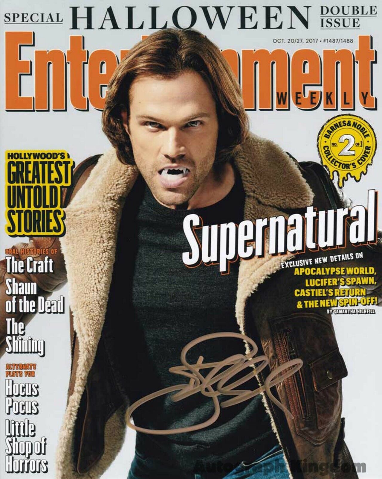 Jared Padalecki Sam Winchester Supernatural TV A4 Autographed Photo Poster painting (Reprint 7)