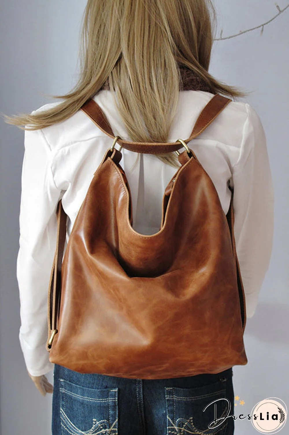 Leather Convertible Backpack