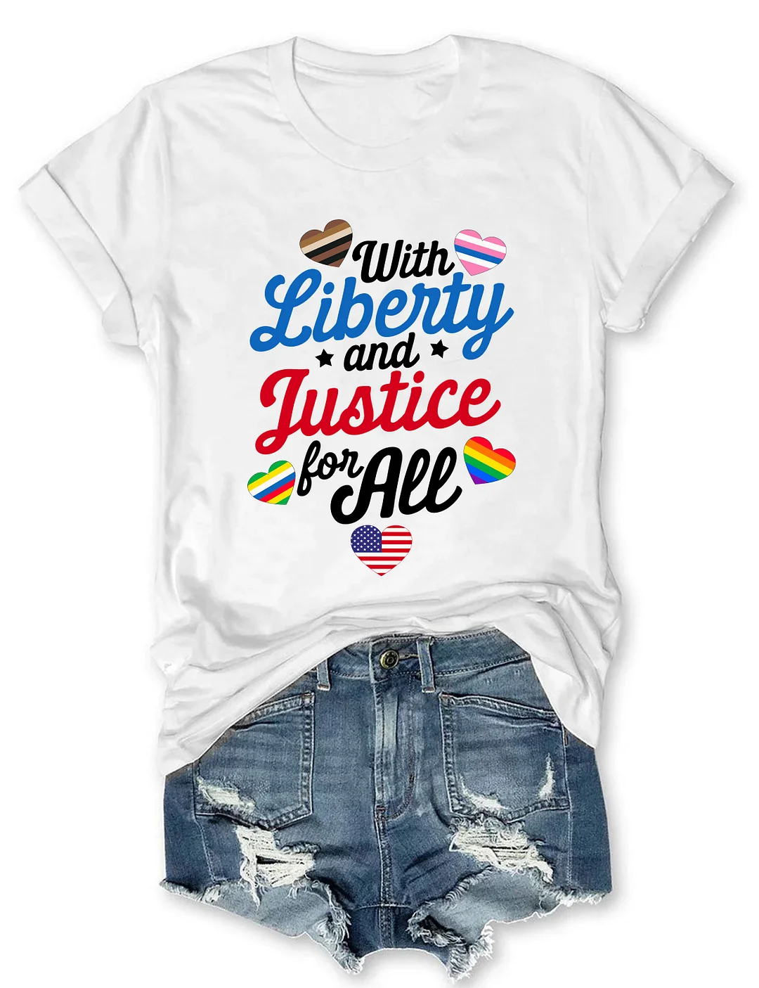  With Liberty And Justice For All T-shirt