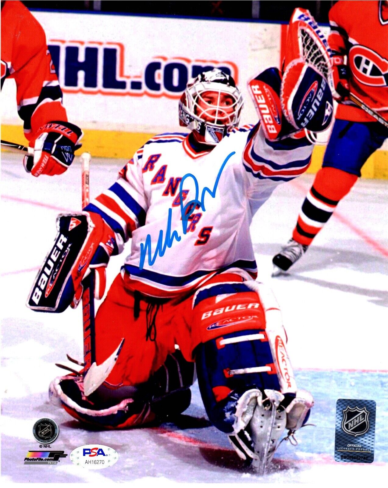 Mike Richter autographed signed 8x10 Photo Poster painting NHL New York Rangers PSA COA