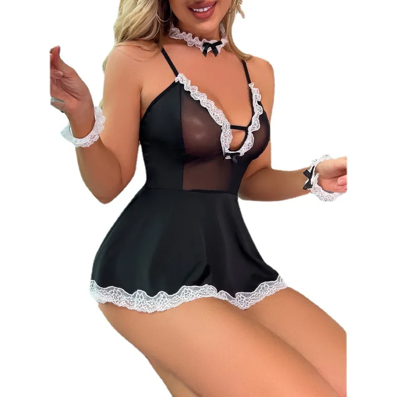 Churchf Night Swearing Lingerie Sexy Plus-Size Maid Uniform Seduction Pure Free From Passion Suit Pajamas Cute