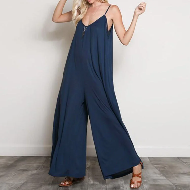 Halter backless jumpsuit