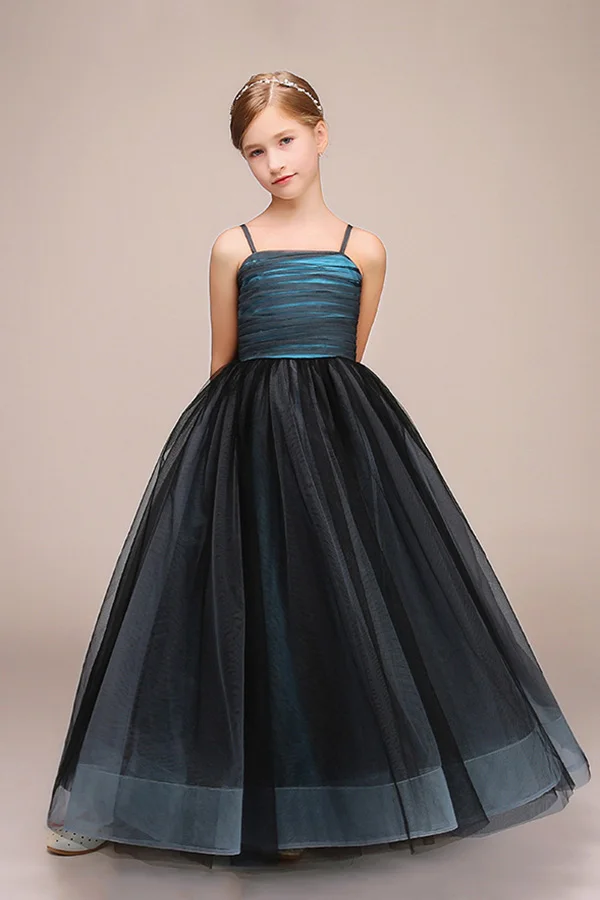 Hellodresses Latest Spaghetti Strap Flower Girl Dress Tulle