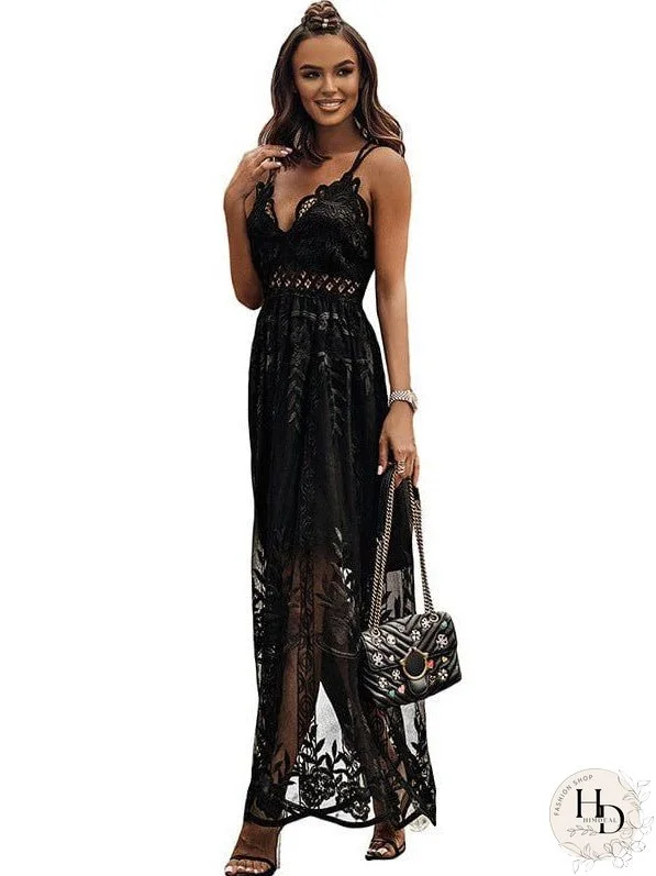 White Lace Maxi Dress