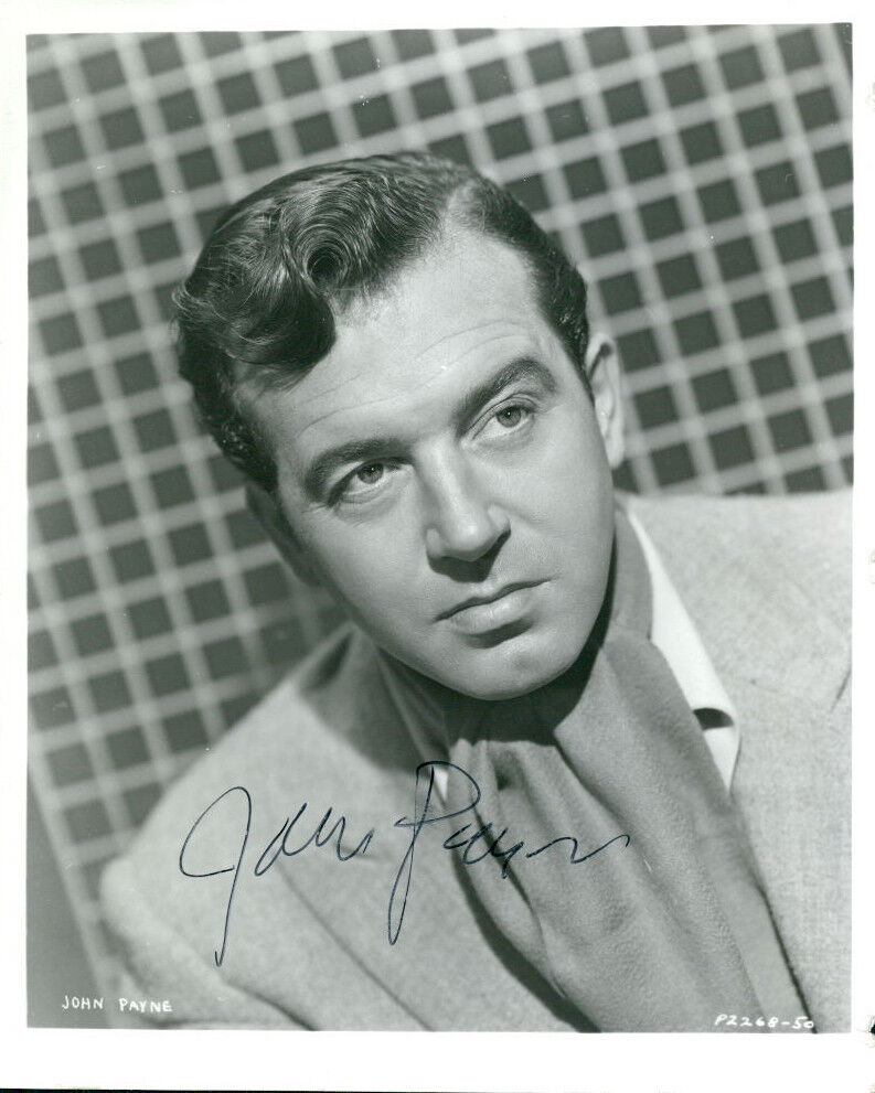 John Payne (Vintage) signed Photo Poster painting COA