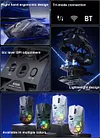 AULA SC620 Tri-mode Wireless Bluetooth Mouse 2.4G Gaming Hollow Cool Backlight Lightweight