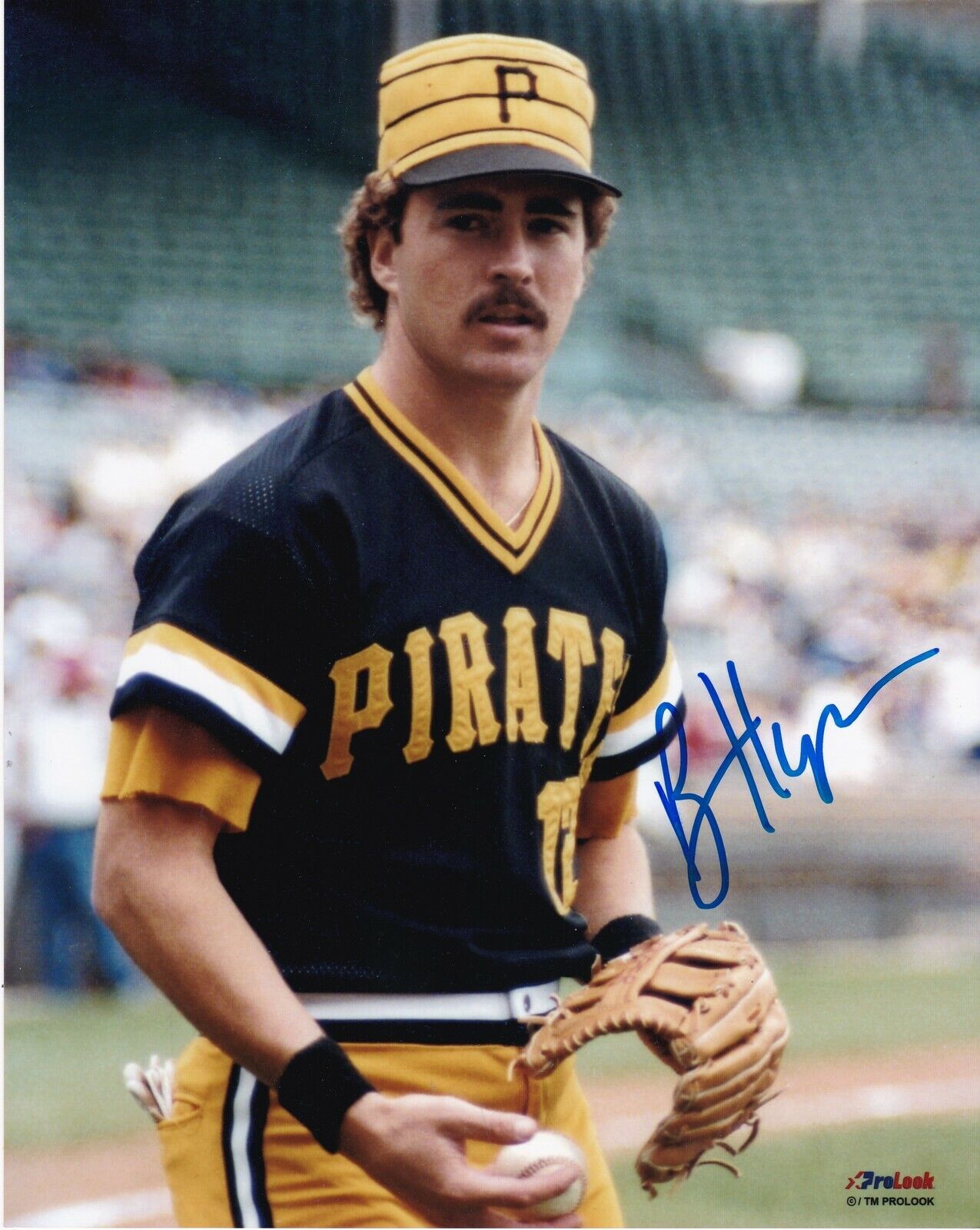 BRIAN HARPER PITTSBURGH PIRATES ACTION SIGNED 8x10