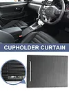Center Console Panel ABS PC TPU Drink Armrest Cup Cover Black for VW 3C B6 B7 CC