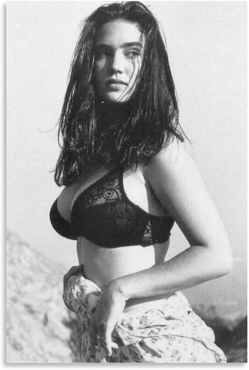 Sexy Actress Jennifer_Connelly at The Beach Bedroom Living Room Wall Decoration Canvas Poster 08x12inch(20x30cm) 08x12inch(20x30cm)
