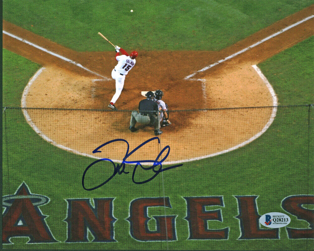 Tim Salmon Signed Angels 8x10 Photo Poster painting (Beckett COA) MLB