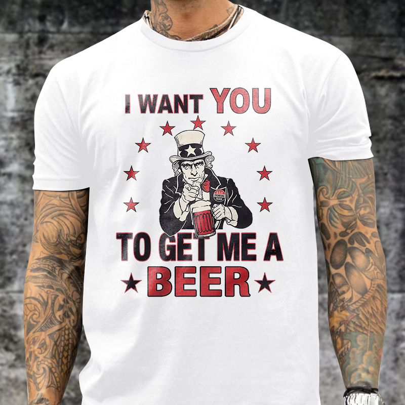 Livereid I Want You To Get Me A Beer Printed T-shirt - Livereid