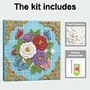 (25x25cm)DIY Flower Framed Handmade Pearl Painting Art Craft Kit Living Home Decor