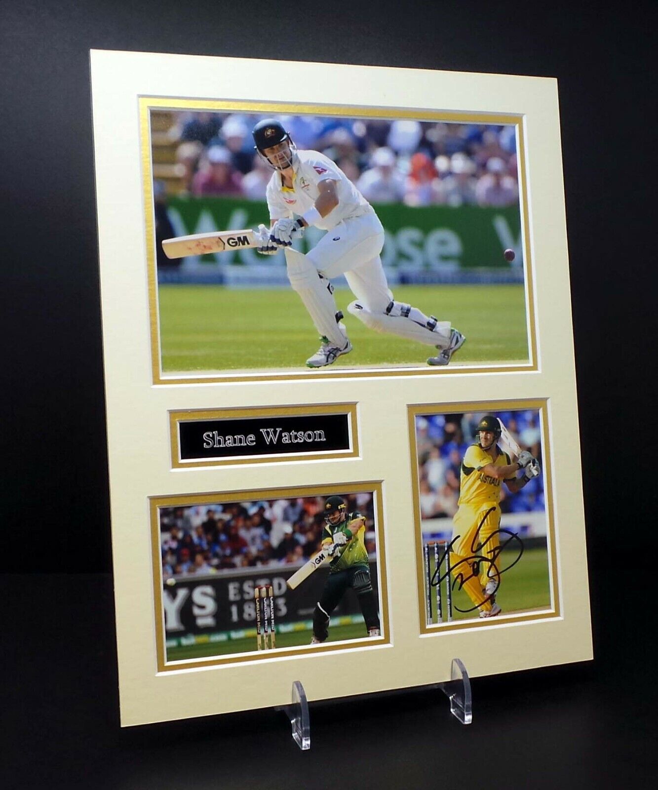 Shane WATSON Signed Mounted Photo Poster painting Display COA AFTAL Aussie Austrialian Cricket