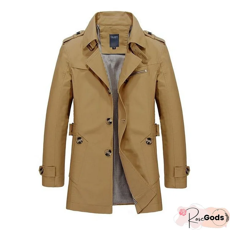 Long Leather Trench Coat Men New Men's Spring Casual Jacket Windbreaker Outerwear High Quality Fashion Long Coat