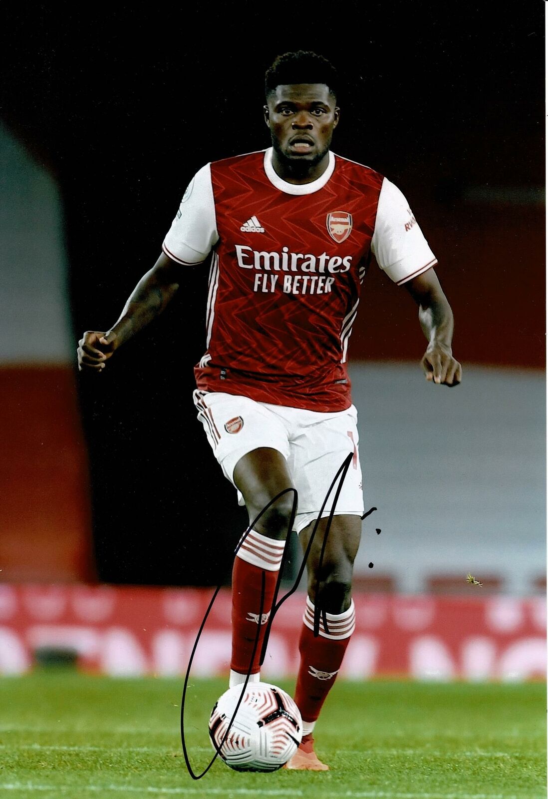 Thomas PARTEY Signed 12X8 Photo Poster painting Arsenal F.C. AFTAL COA (9149)