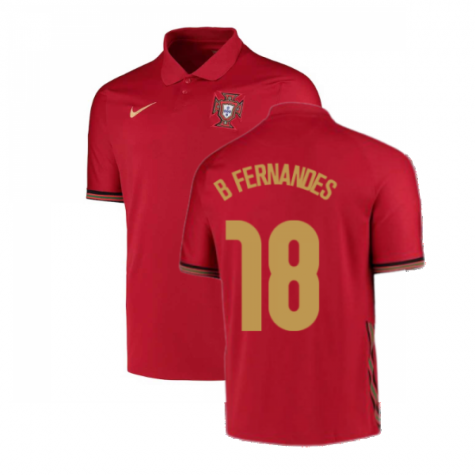Portugal Bruno Fernandes 18 Home Shirt Kit UEFA Euro 2020