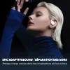 Écouteurs sans fil à oreille ouverte Bluetooth à écran tactile